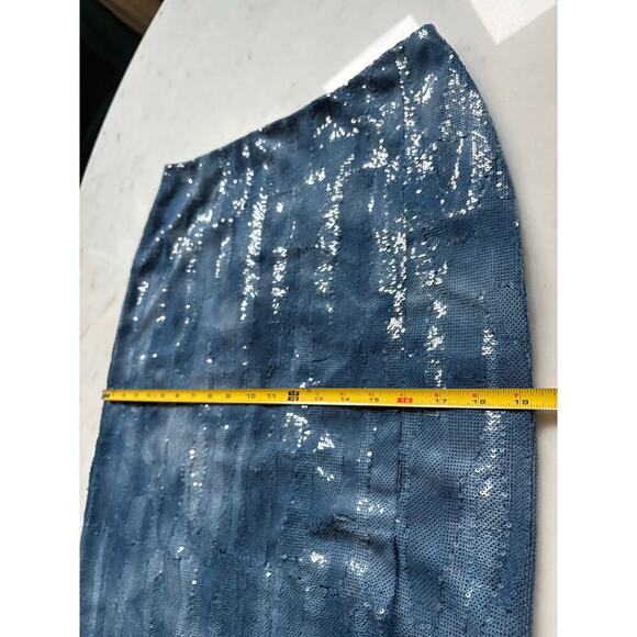 Ralph Lauren Collection Purple Label Embellished Tulle Pencil Skirt Sequin Wrap - Picture 7 of 11